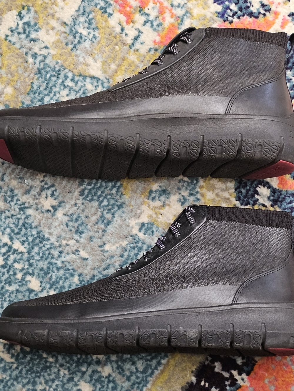 Cole Haan Men's 11.5 Generation ZeroGrand Black Lace-Up High Top Shoes C32419 - Picture 5 of 11